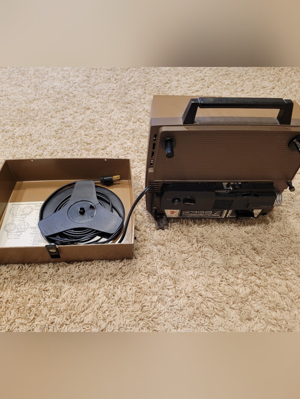 Vintage GAF 2388 Z Dual 8mm Movie Projector with Zoom Lens & Automatic Load USA